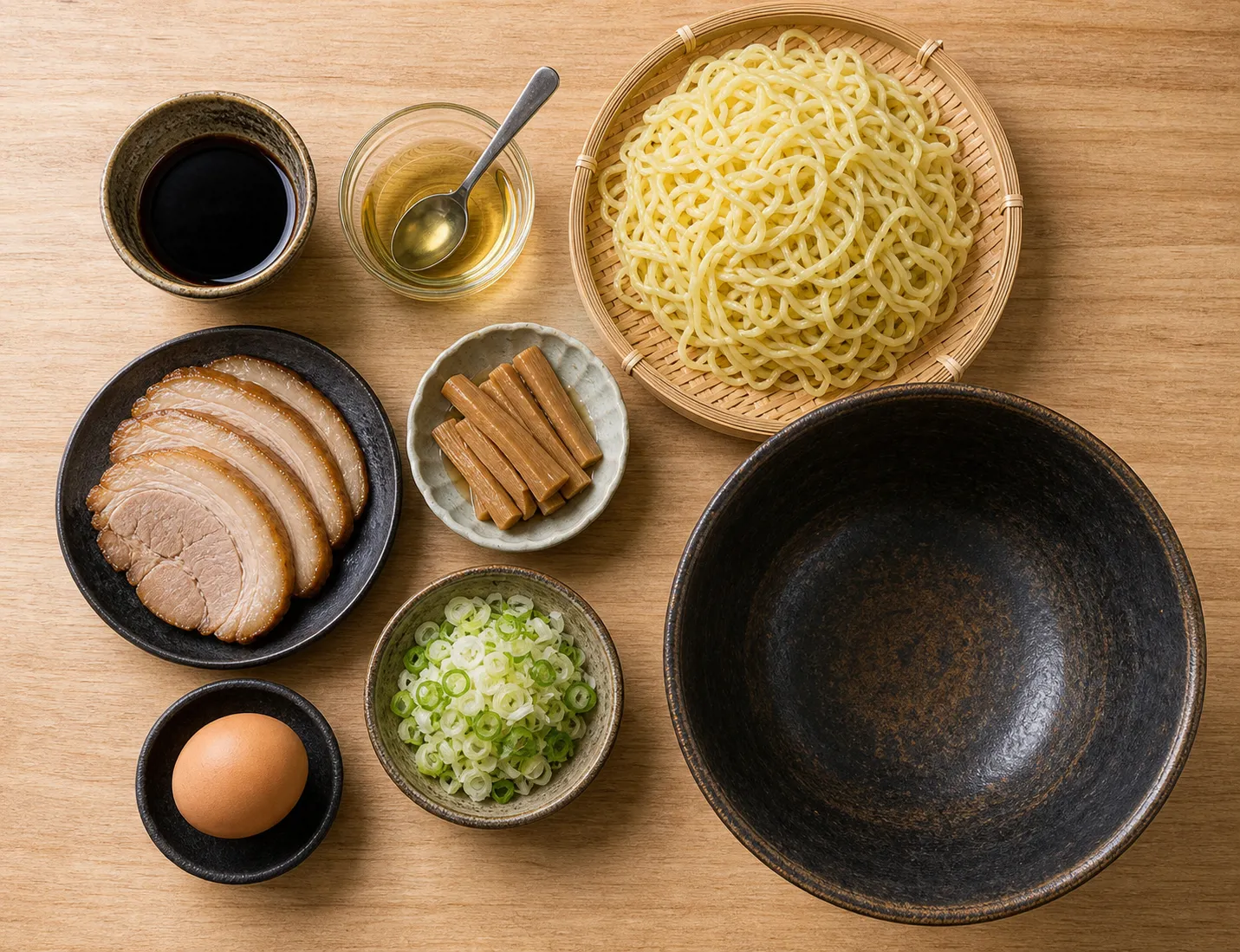 The ingredients and making of Abura Soba