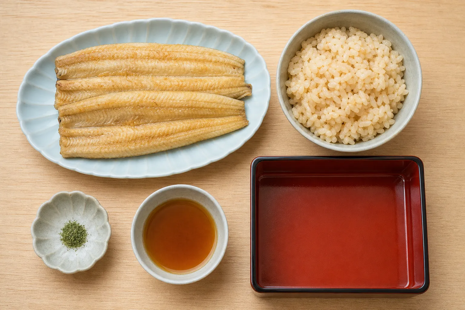 Ingredients and preparation of Anago Meshi