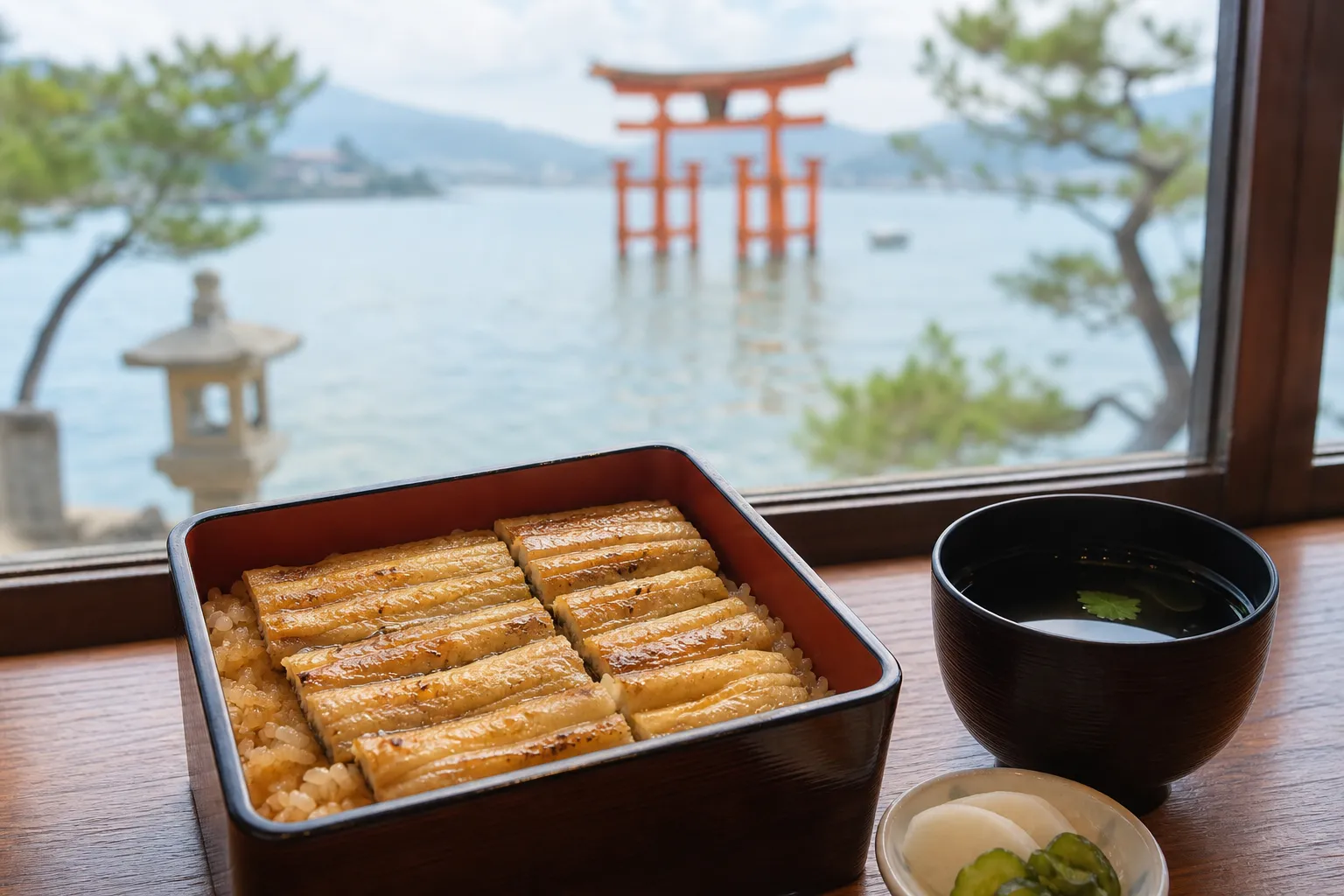 Anago Meshi served near Miyajima, Hiroshima