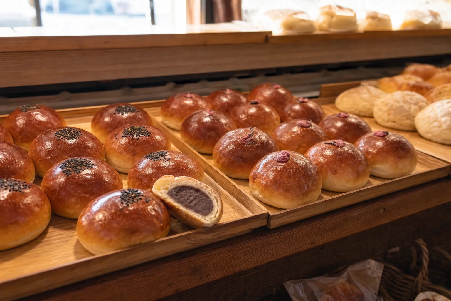 Anpan served in a typical setting