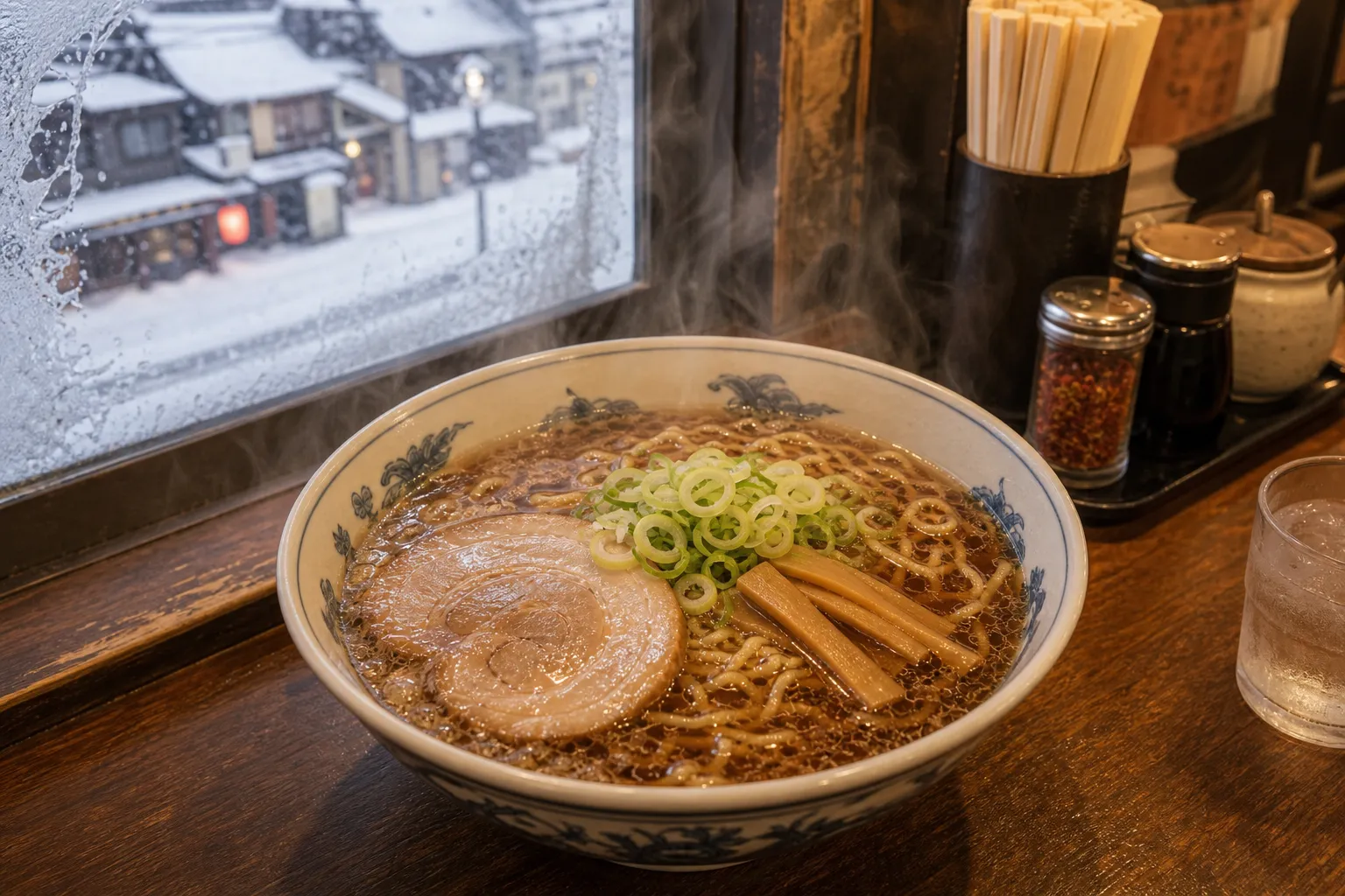 Asahikawa Ramen served in a typical setting
