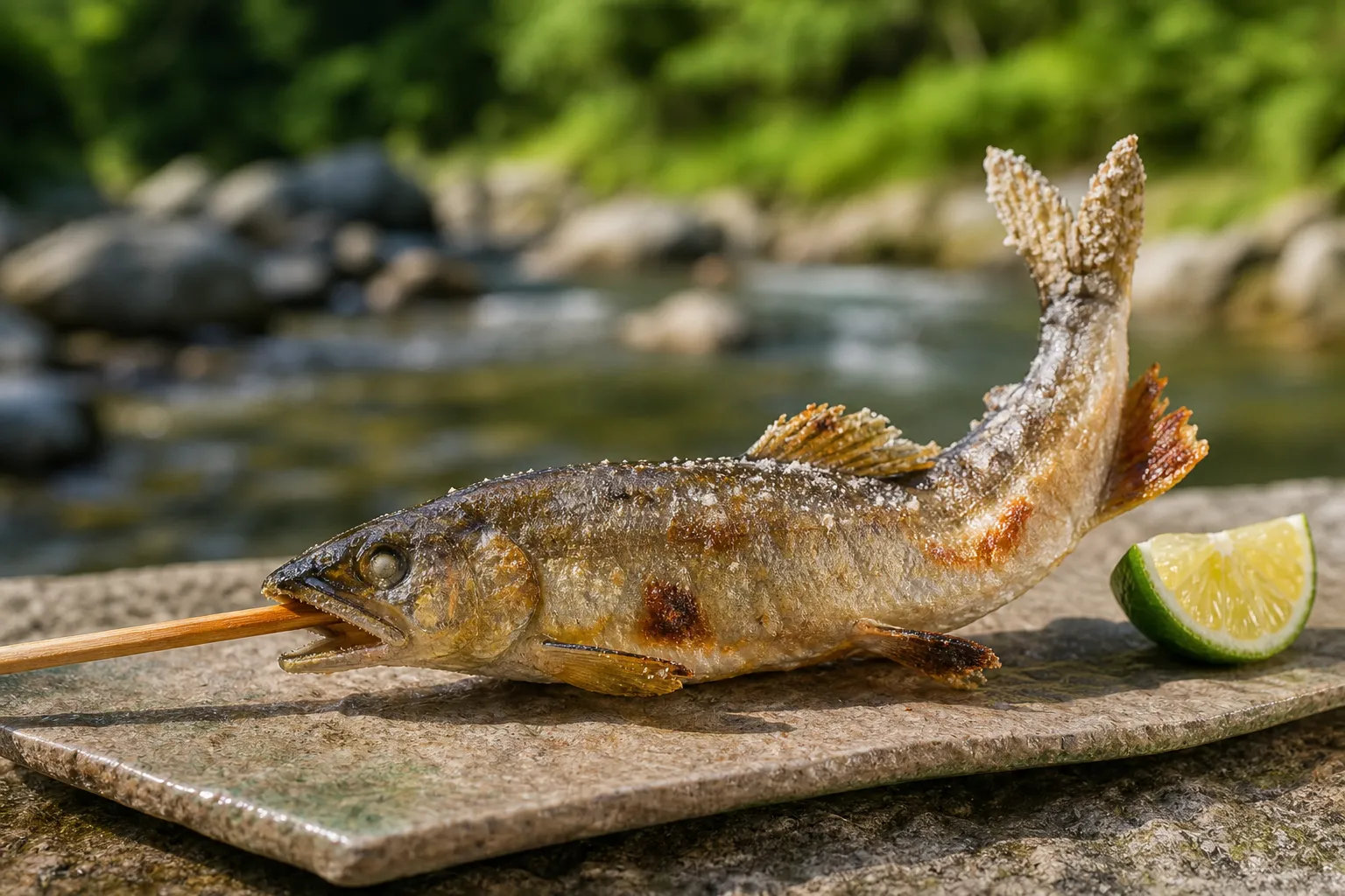 Ayu no Shioyaki (鮎の塩焼き)
