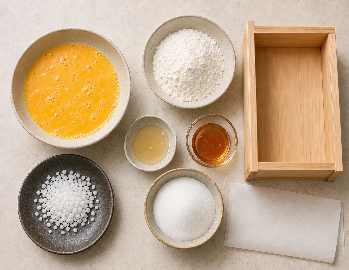 The ingredients and making of Castella