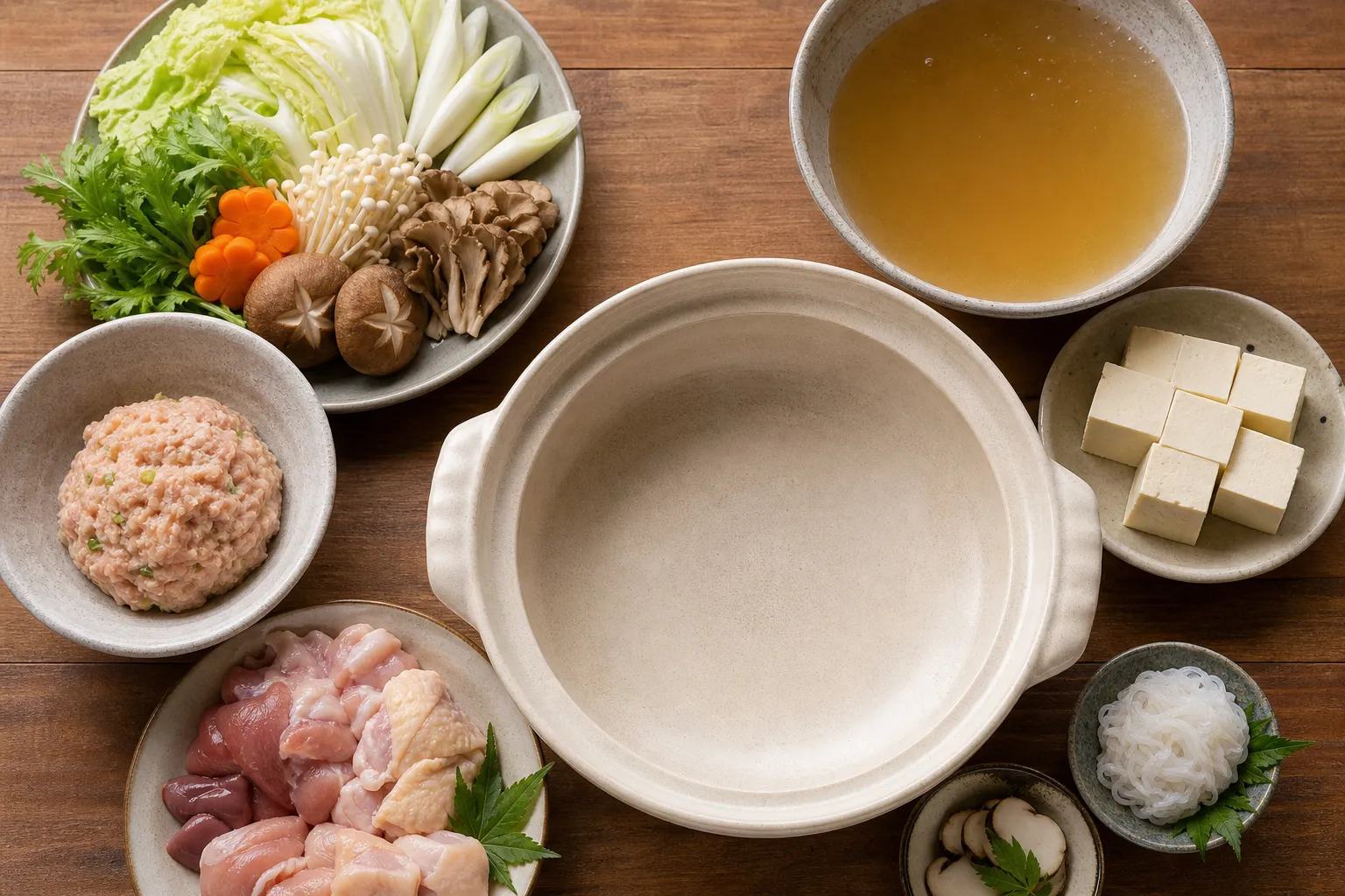 The ingredients and making of Chanko-nabe