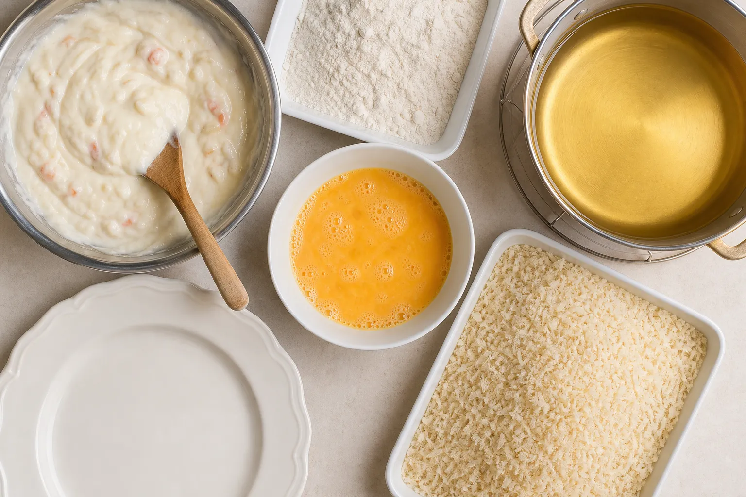 The ingredients and making of Cream Korokke