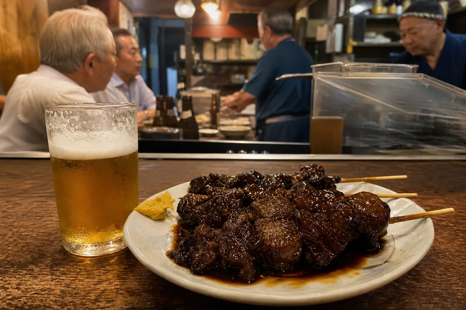 Doteyaki served in a typical setting