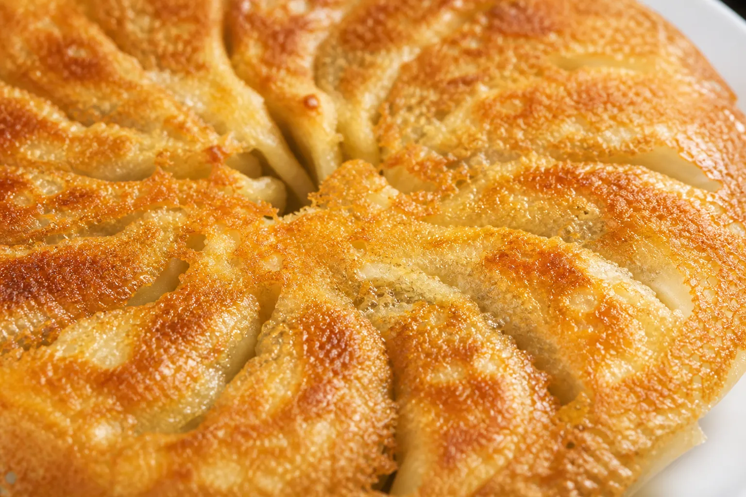 Close-up of Enban Gyoza