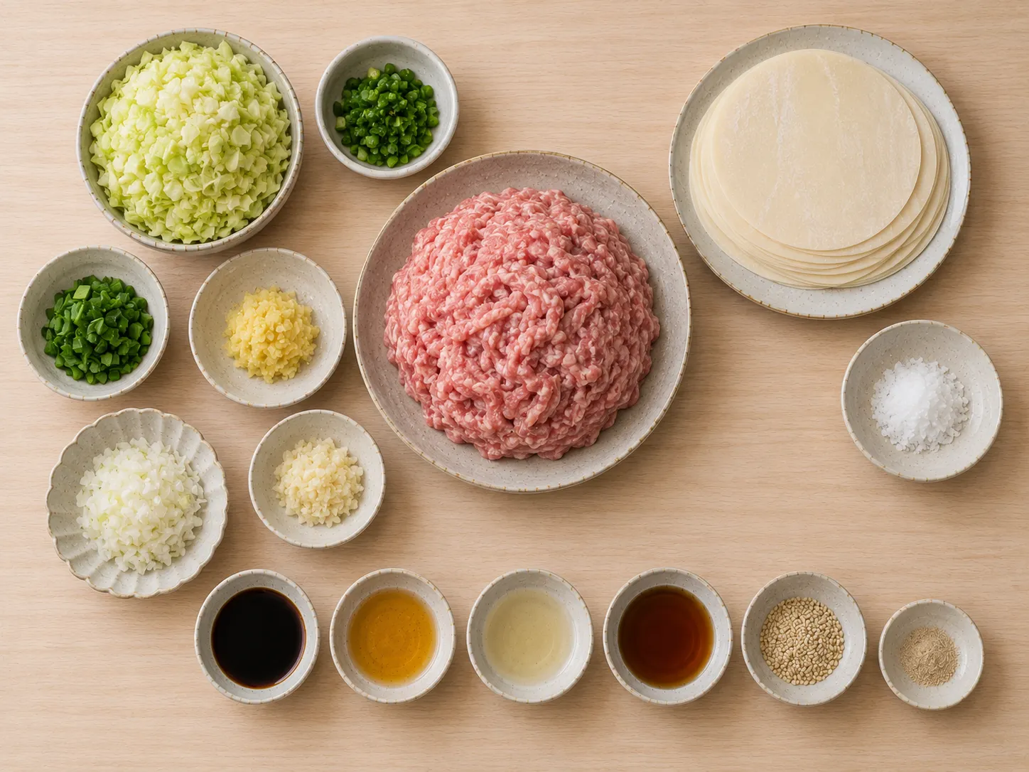 The ingredients and making of Gyoza