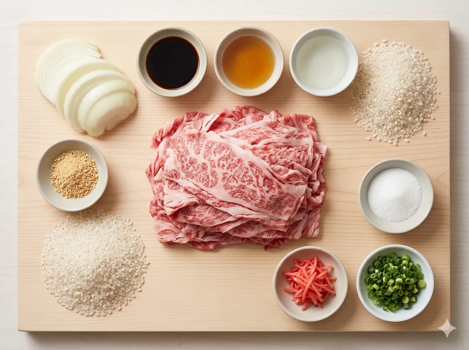 The ingredients and making of Gyudon