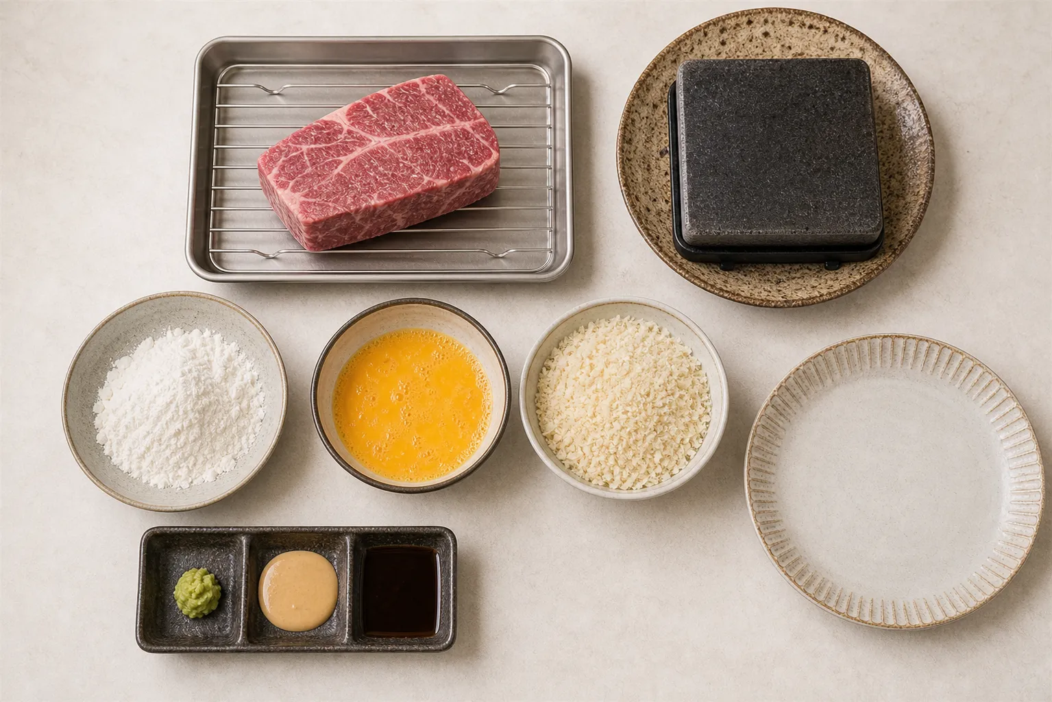 The ingredients and making of Gyukatsu