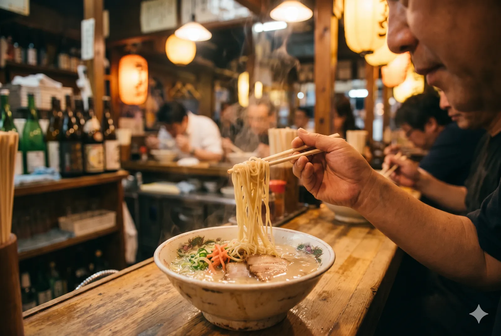 Hakata Ramen served in a typical setting