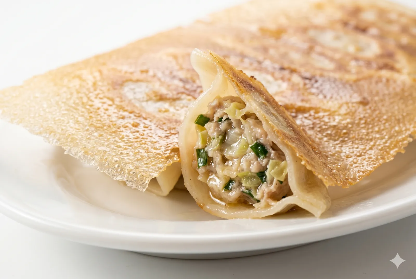Close-up of Hanetsuki Gyoza