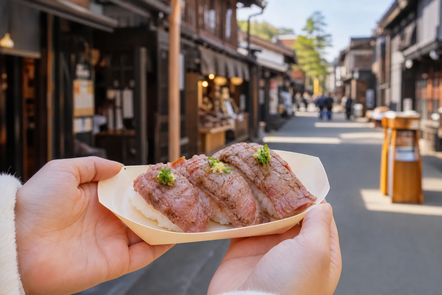 Hida Beef served in a typical setting