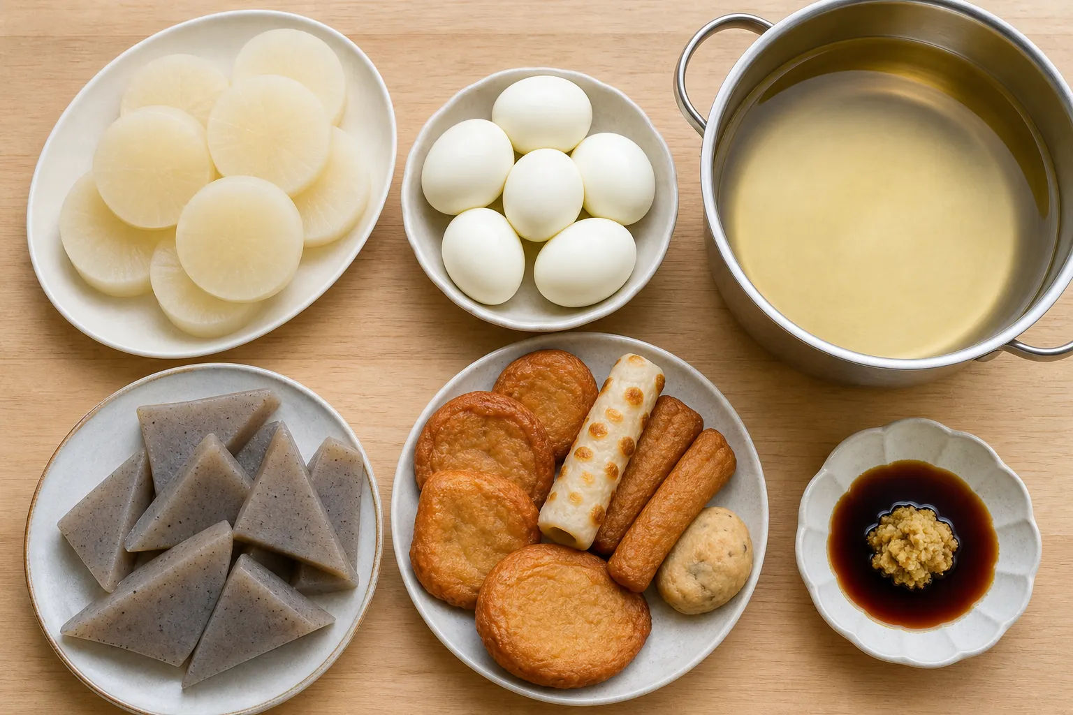 Ingredients and preparation of Himeji Oden