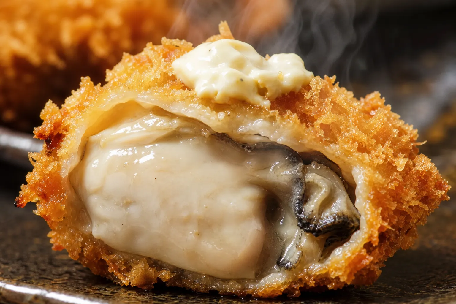 Close-up of Hiroshima Kaki Fry