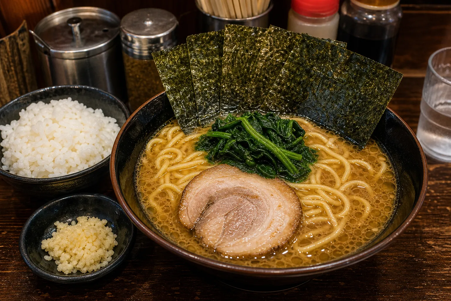 Iekei Ramen served in a typical setting