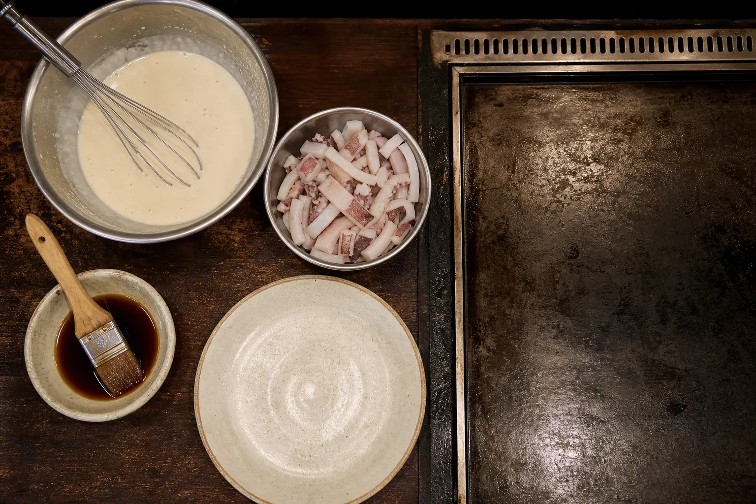 The ingredients and making of Ikayaki