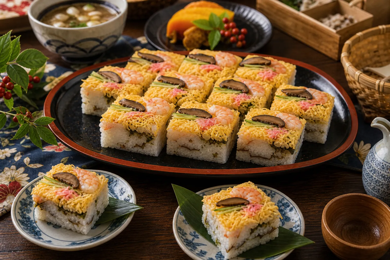 Iwakuni-zushi served in a traditional castle-town setting