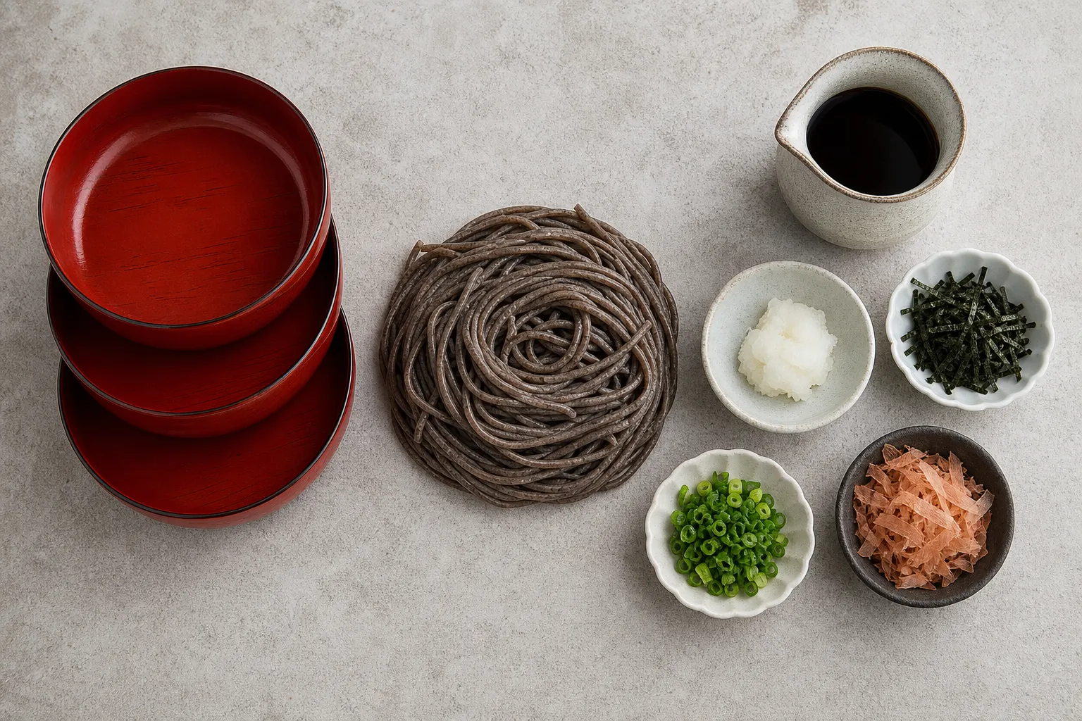 The whole-groat buckwheat and ingredients behind izumo soba