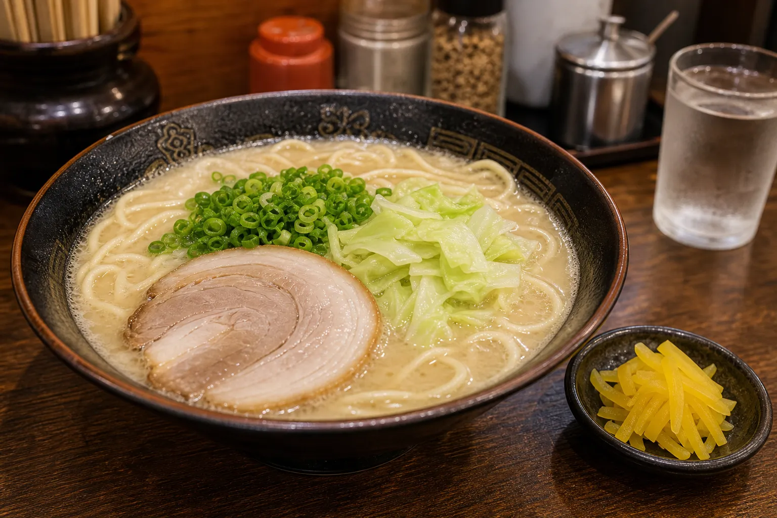 Kagoshima Ramen served in a typical setting