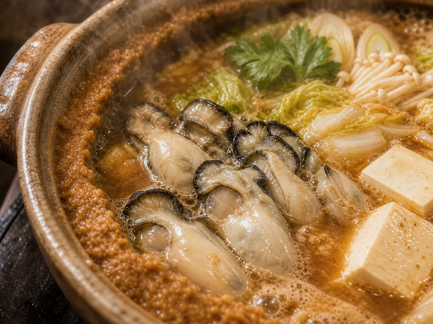 Close-up of Kaki no Dotenabe