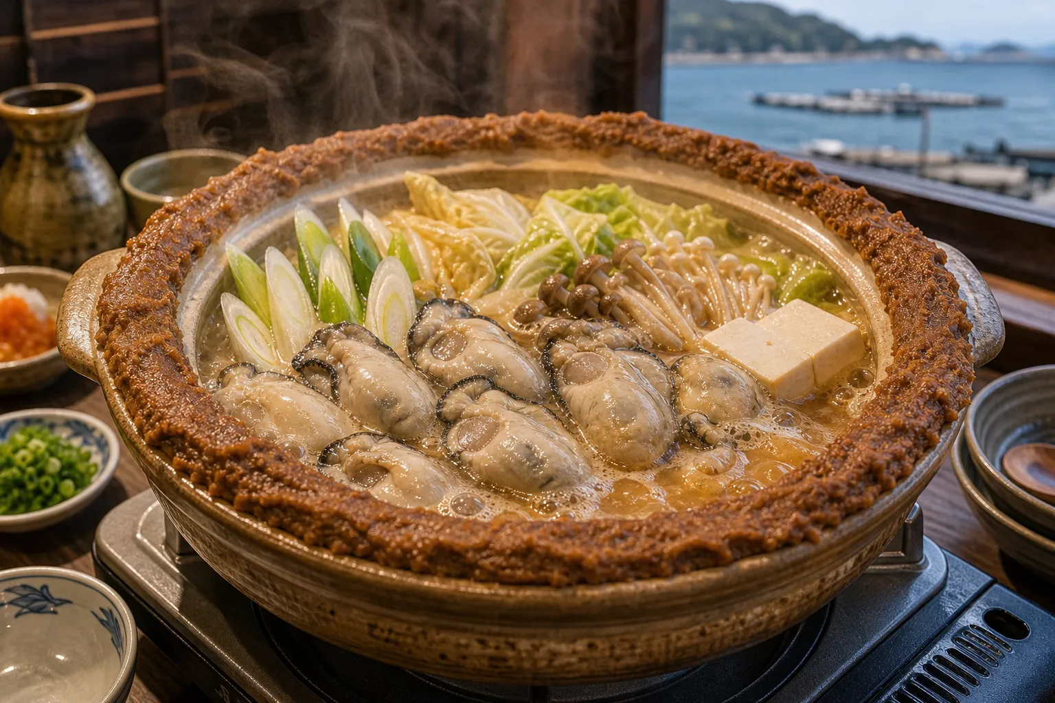 Kaki no Dotenabe (牡蠣の土手鍋)