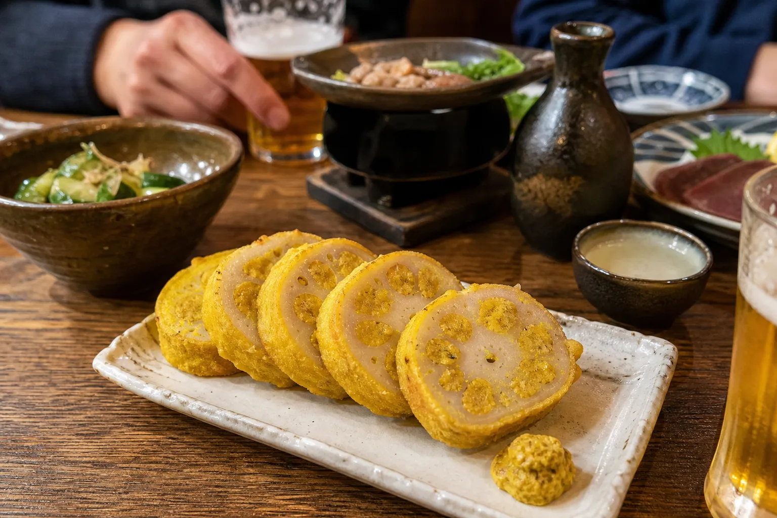Karashi Renkon served in a typical setting