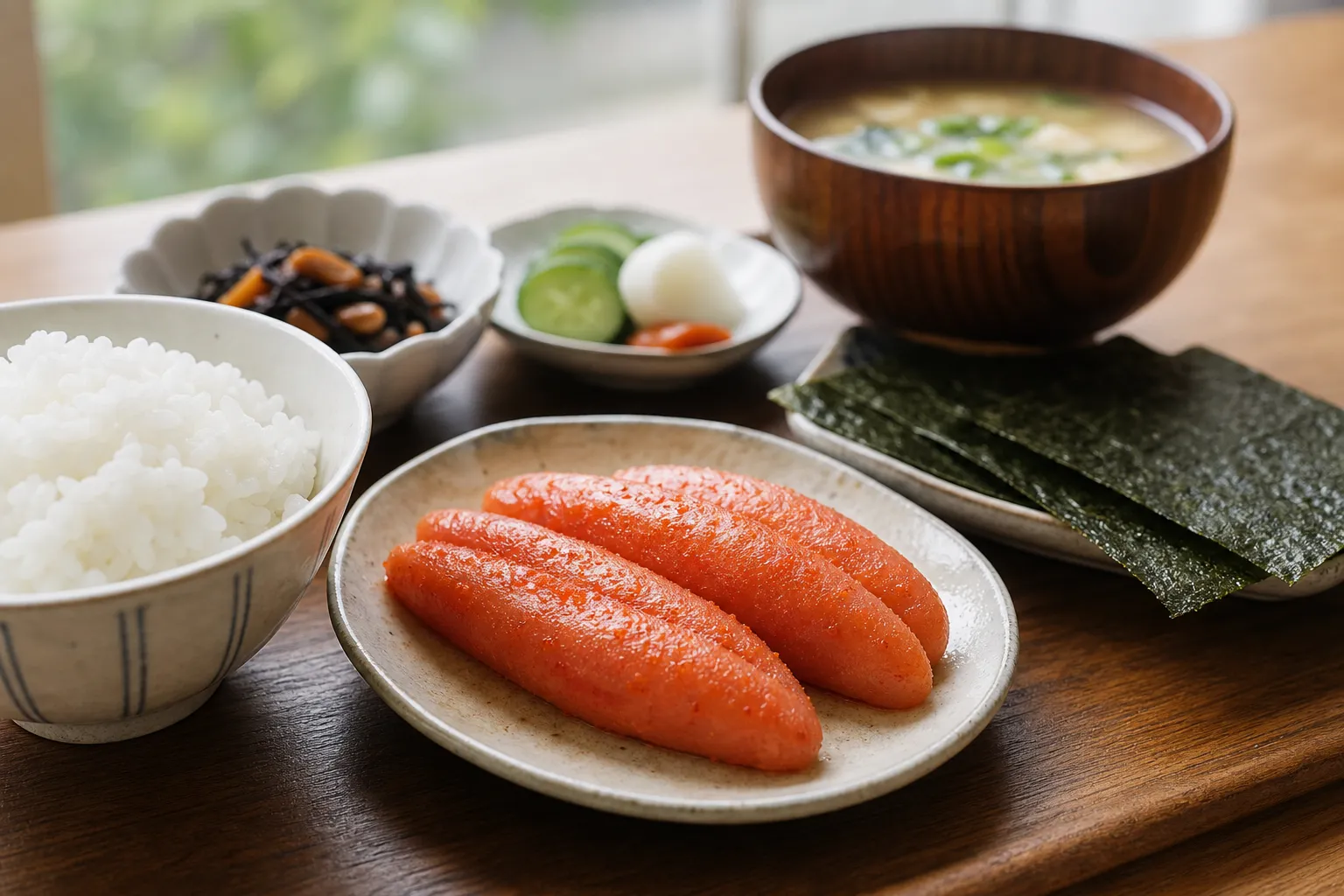 Mentaiko served in a typical setting