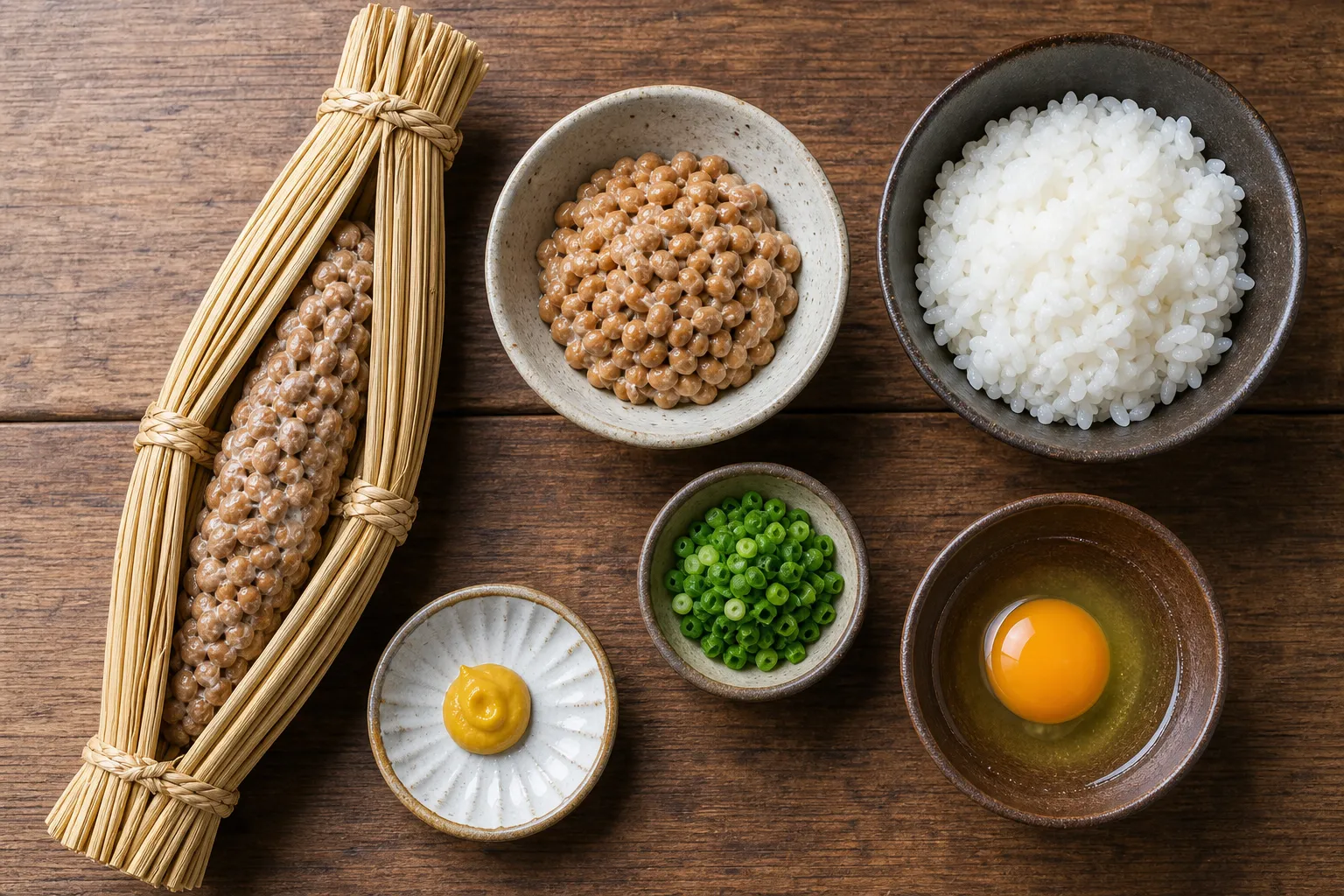 Soybeans and rice straw used to make Mito natto