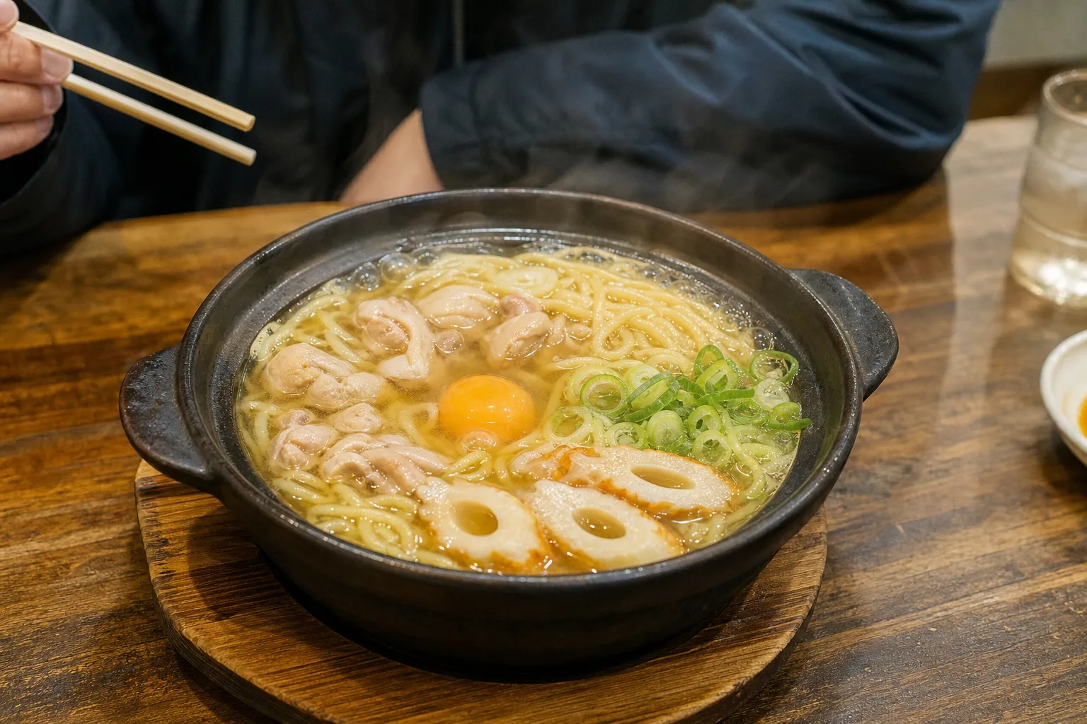 Nabeyaki Ramen served in a typical setting