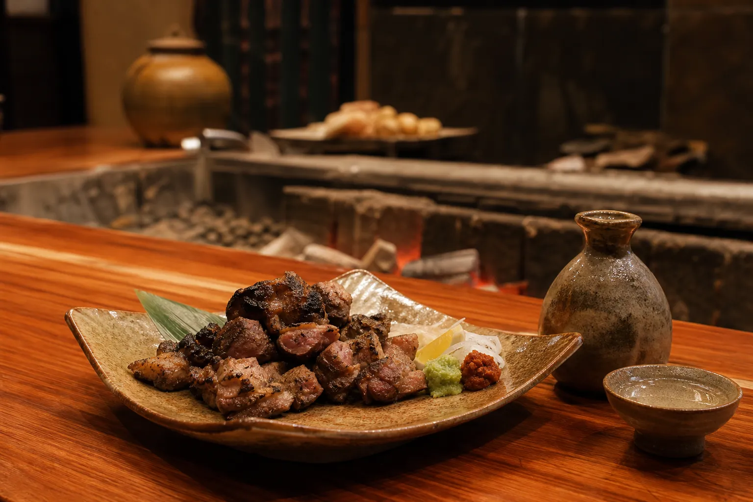 Nagoya Cochin served in a typical setting