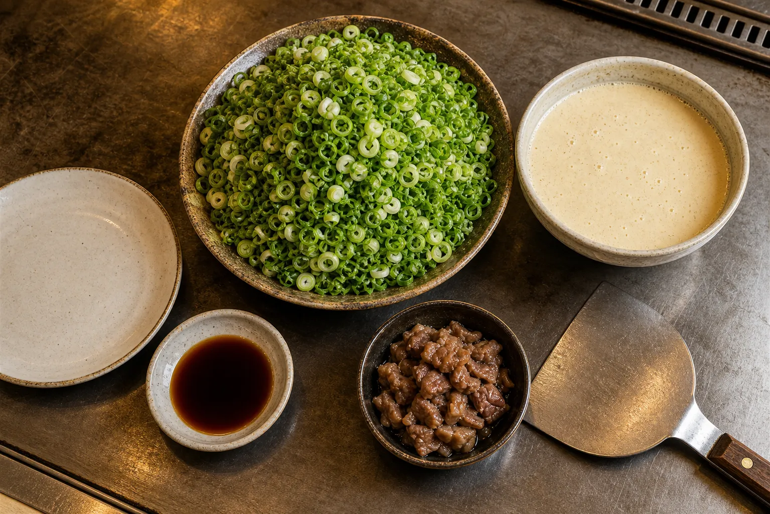 The ingredients and making of Negiyaki