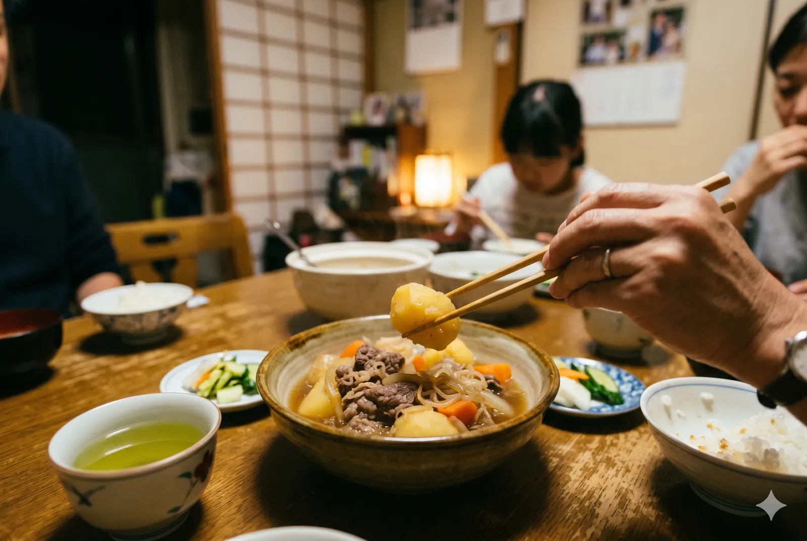 Nikujaga served in a typical setting