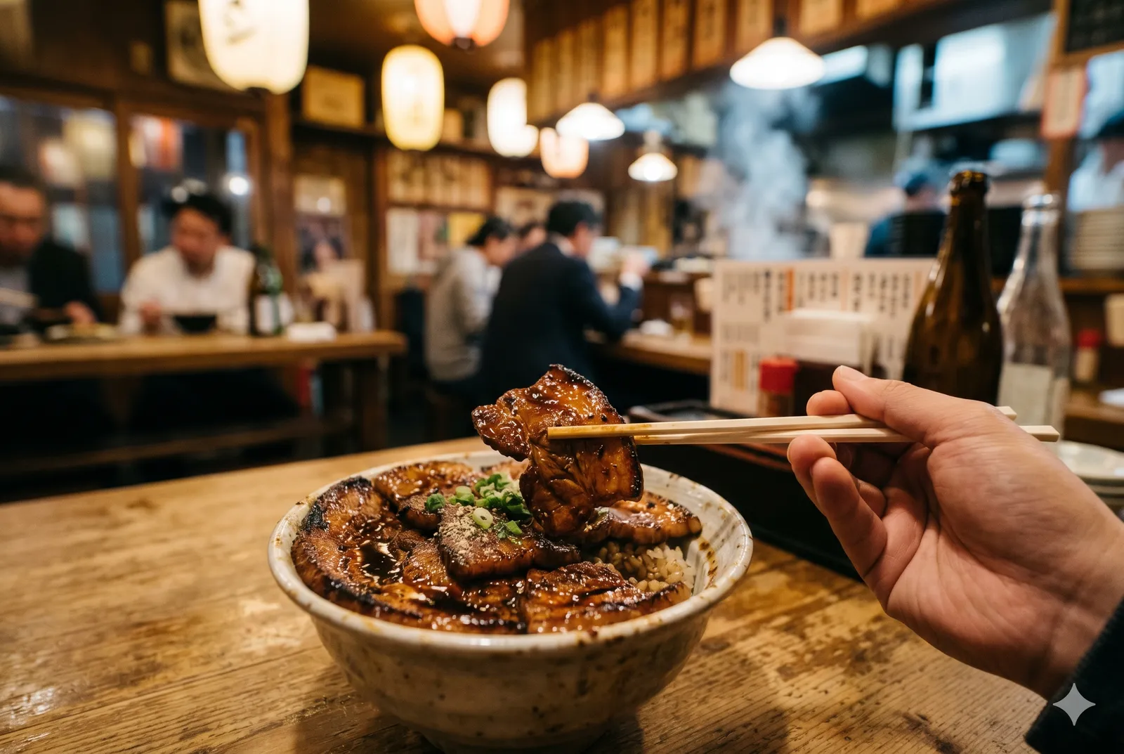 Obihiro Butadon served in a typical setting