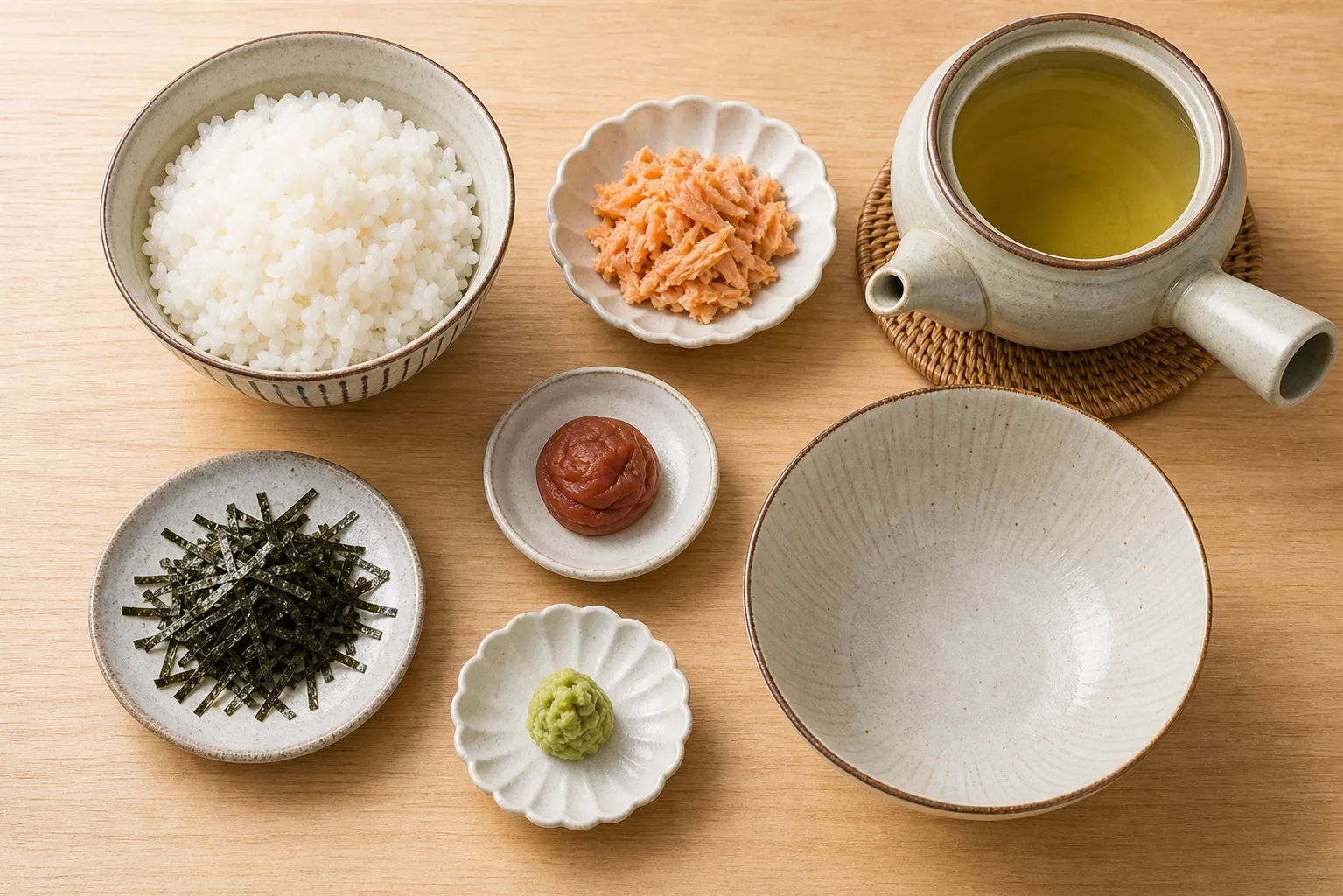 The ingredients and making of Ochazuke
