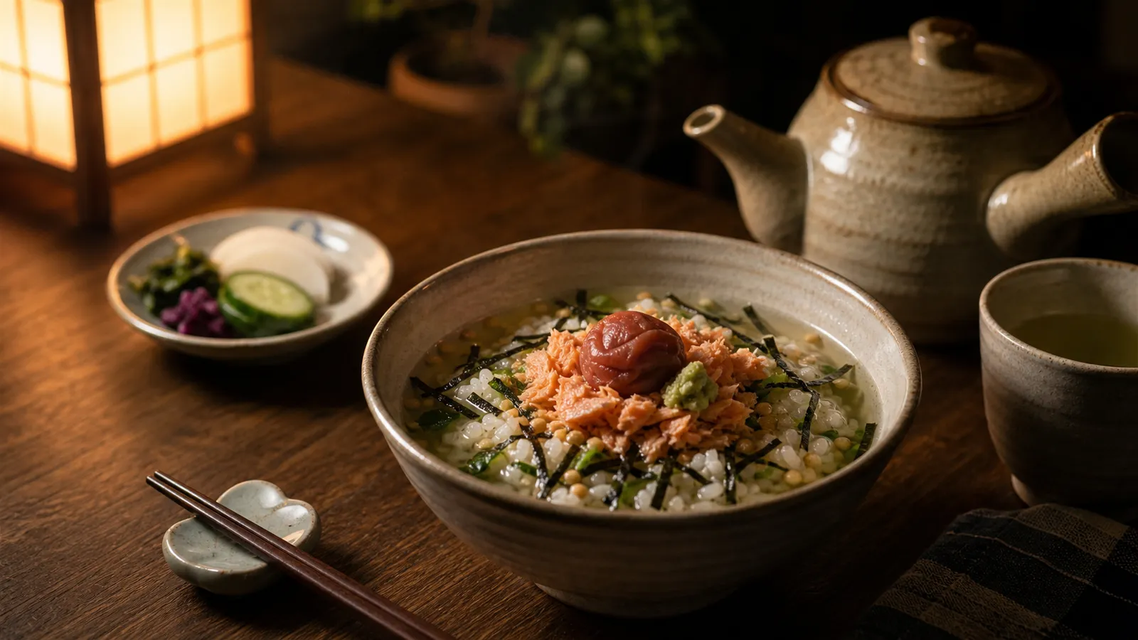 Ochazuke served in a typical setting