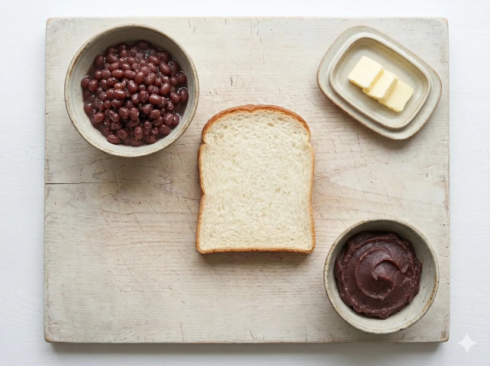 The ingredients and making of Ogura Toast