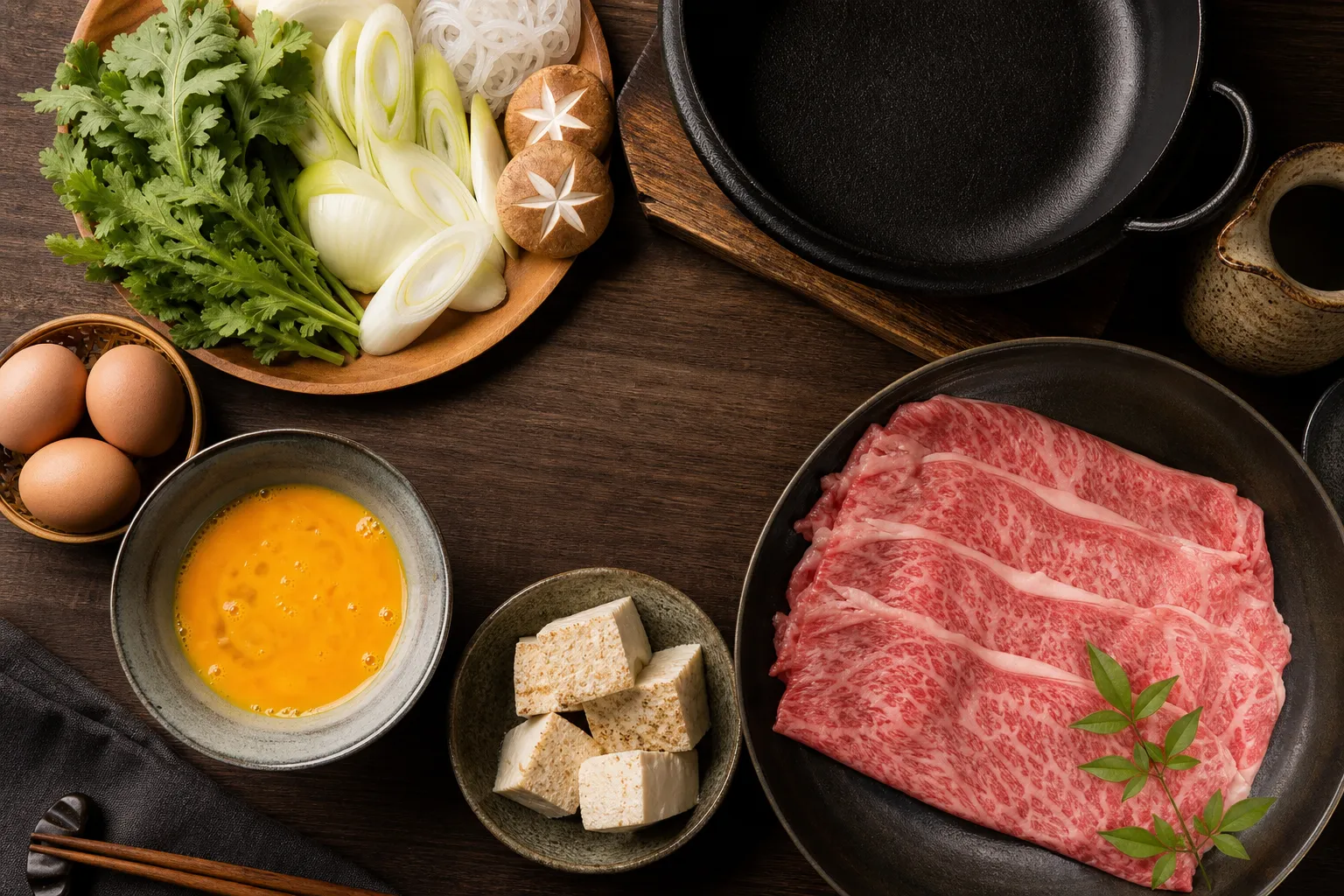 The preparation and serving of Omi beef