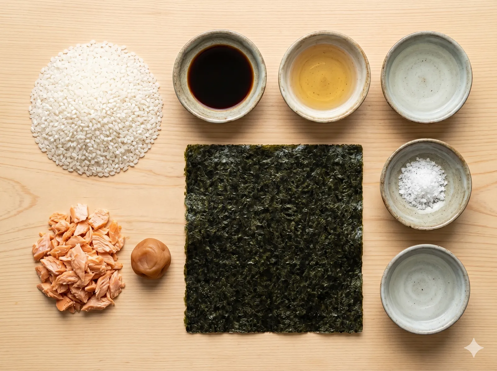 The ingredients and making of Onigiri