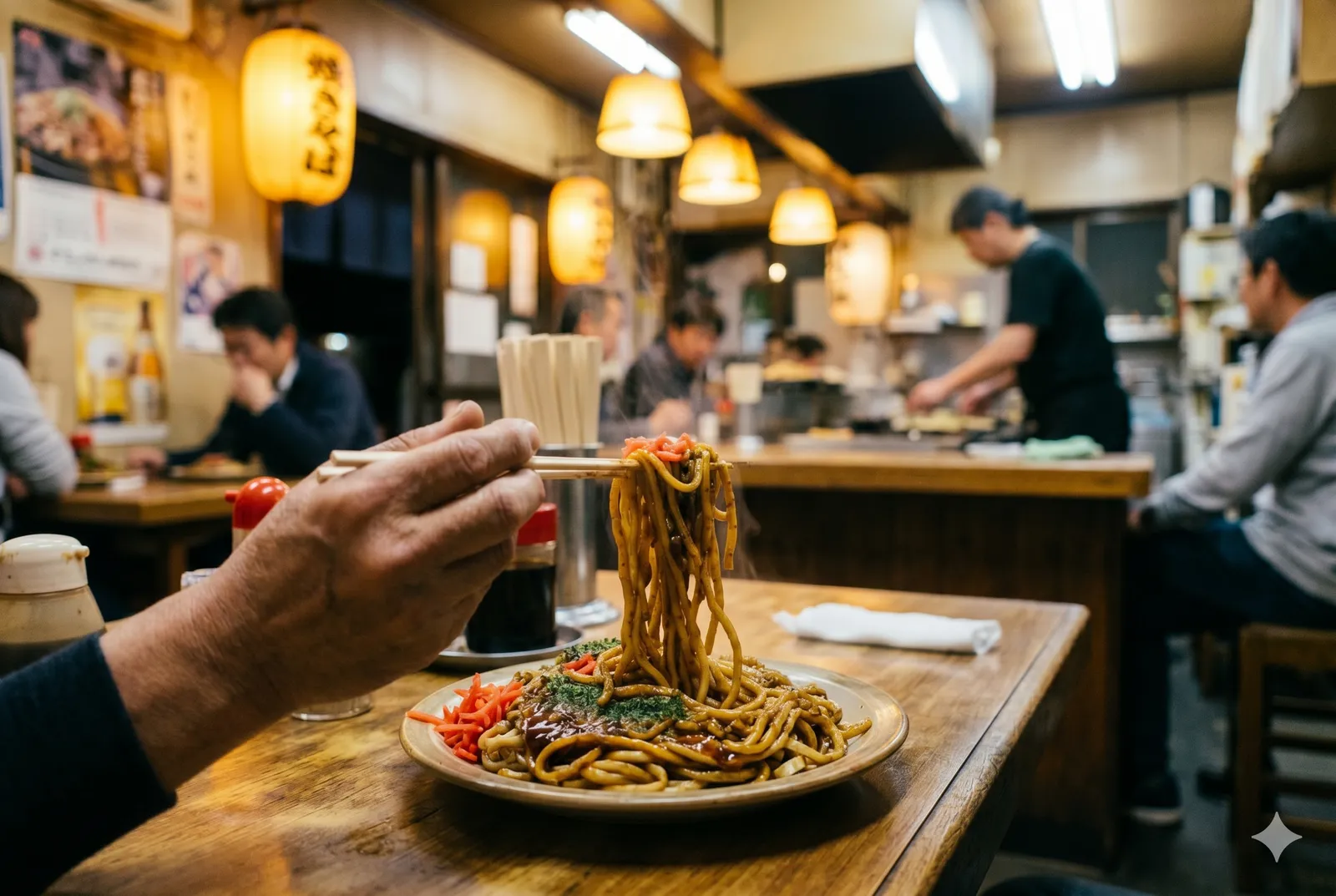 Ota Yakisoba served in a typical setting