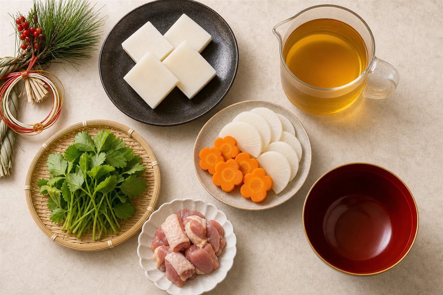 The ingredients and making of Ozoni