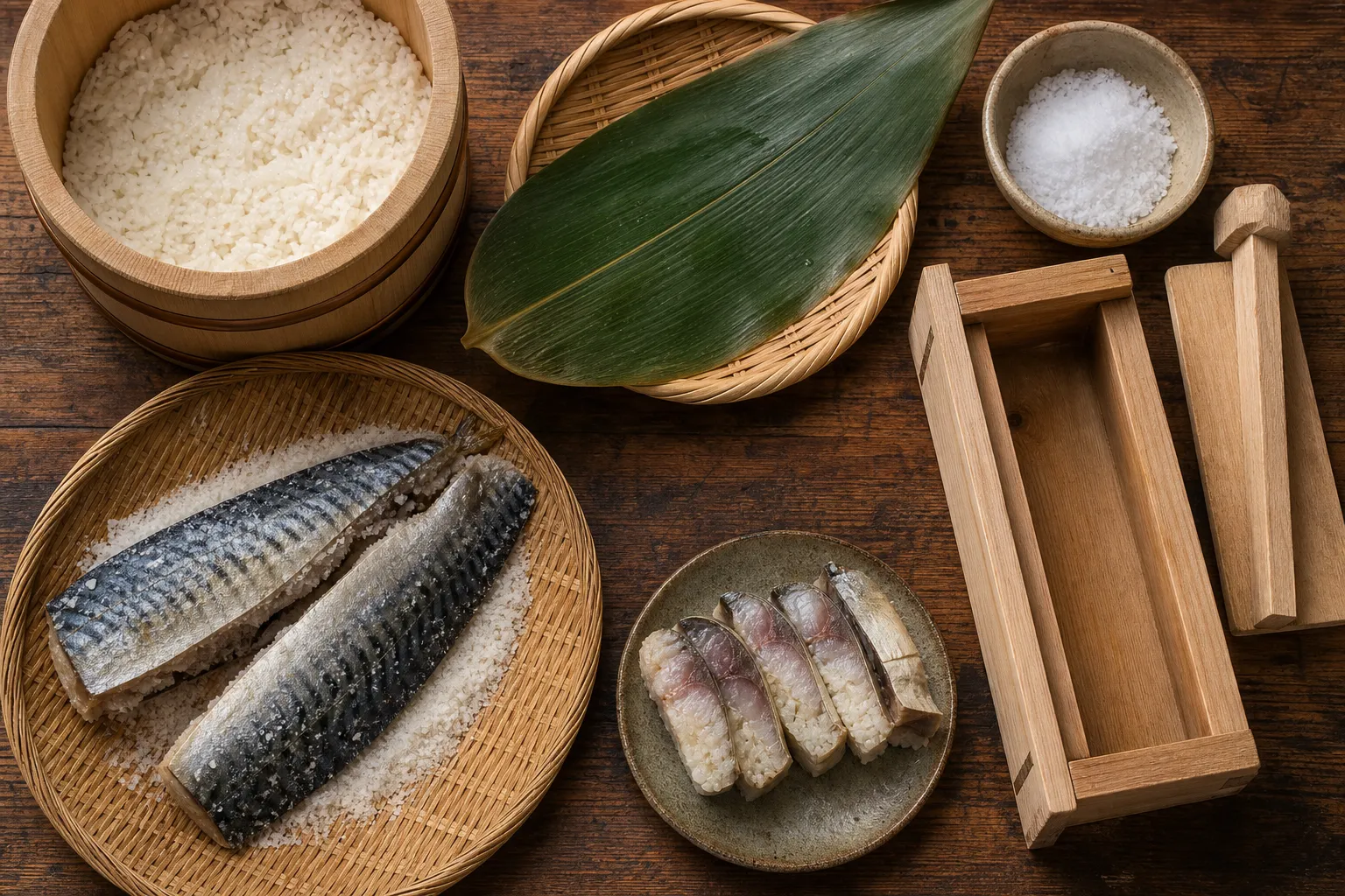 The ingredients and making of Saba narezushi