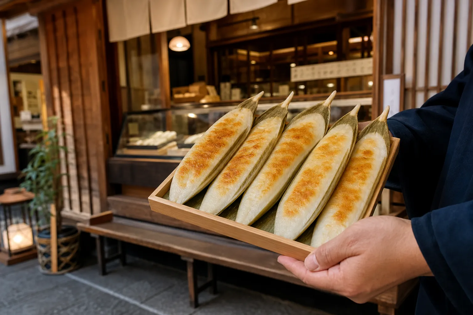 Sasakamaboko served in a typical setting