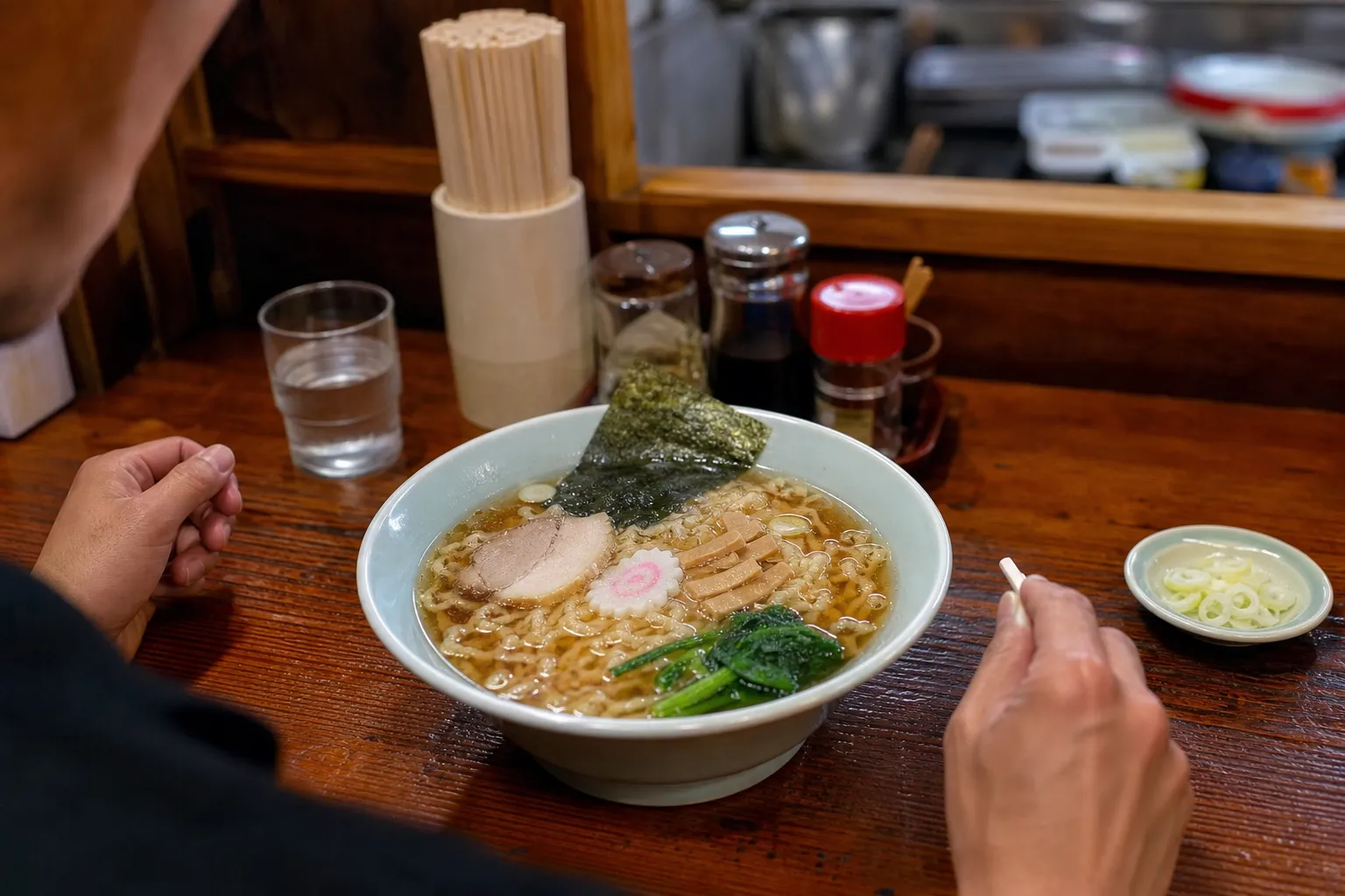 Shirakawa Ramen served in a typical setting