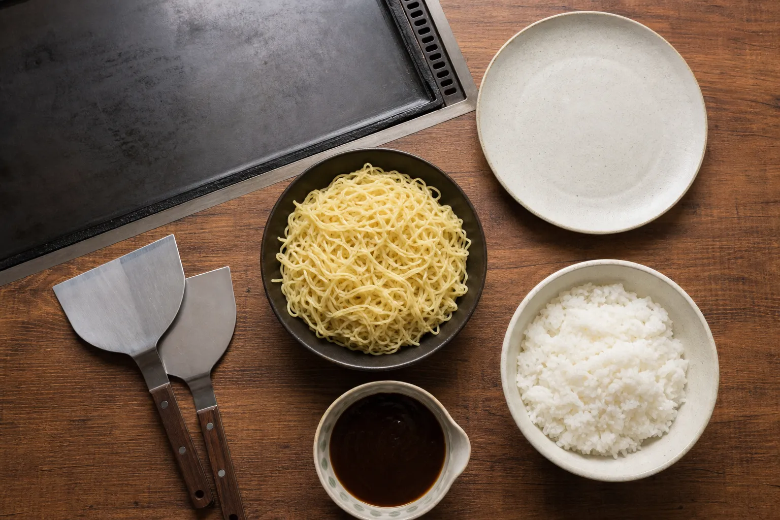 The ingredients and making of Soba-meshi