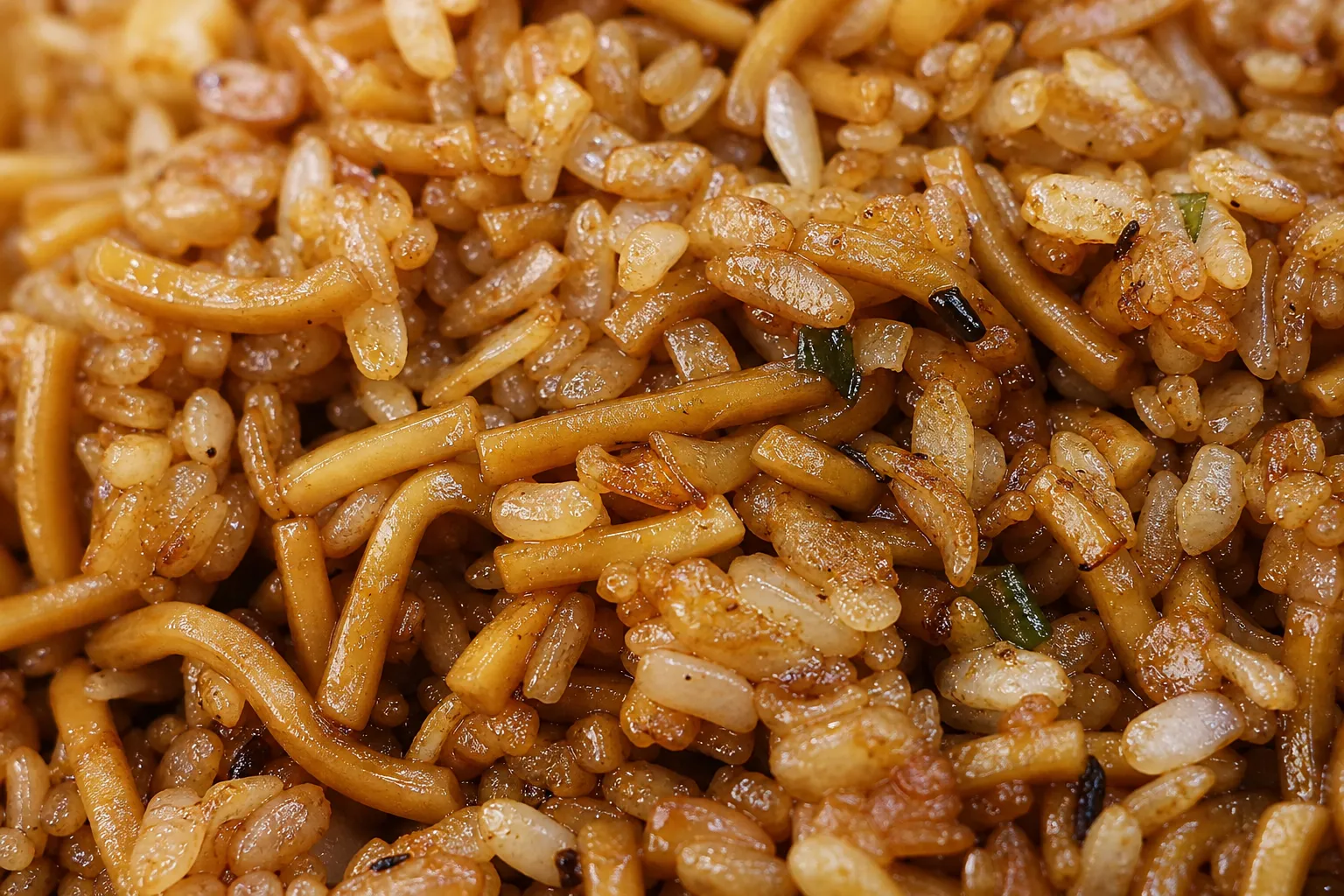 Close-up of Soba-meshi