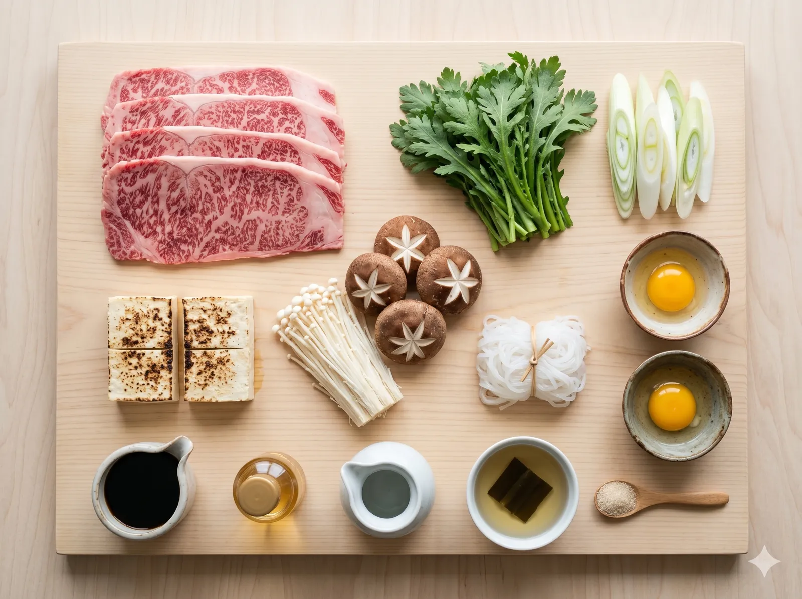 The ingredients and making of Sukiyaki