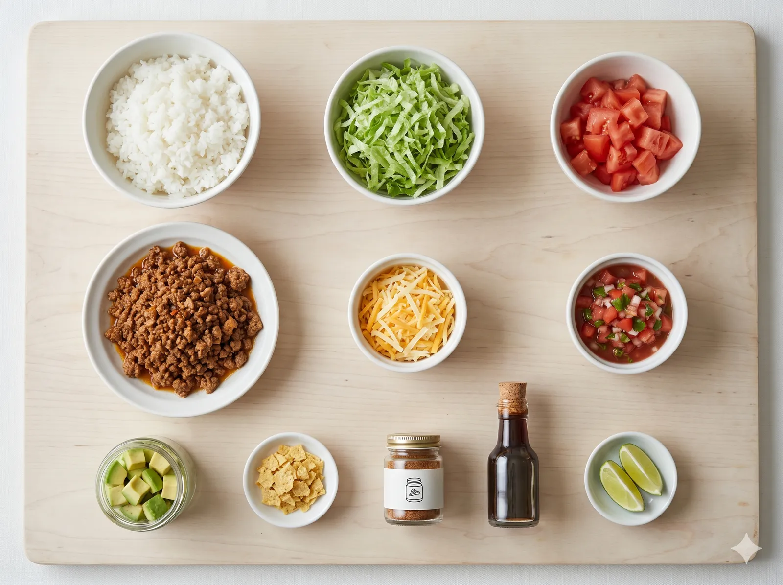 The ingredients and making of Taco Rice