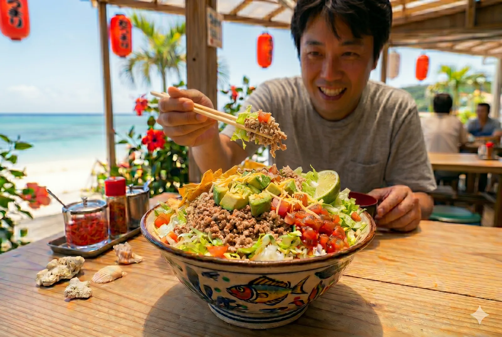 Taco Rice served in a typical setting