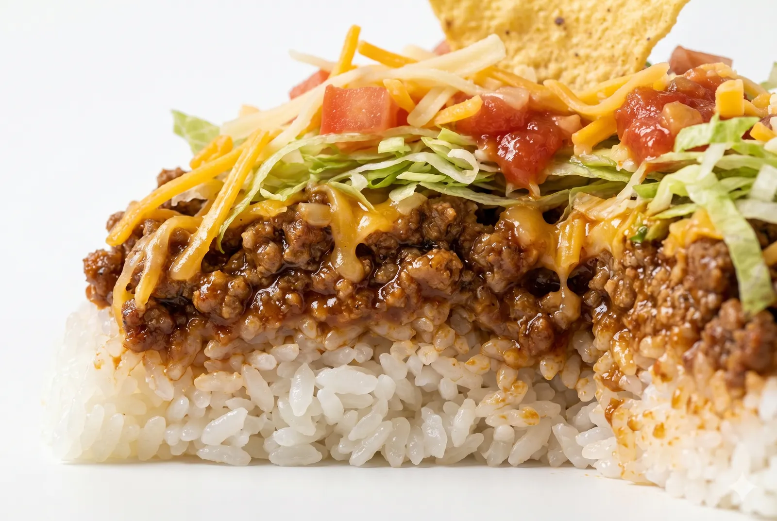 Close-up of Taco Rice